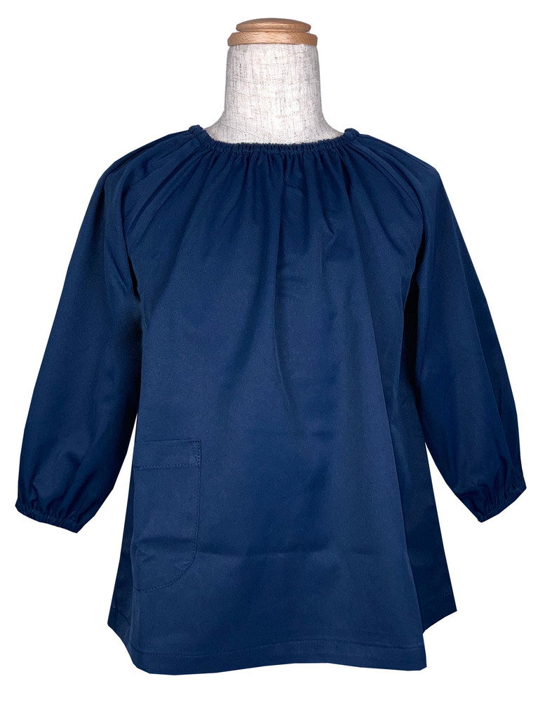 Navy long-sleeved smock