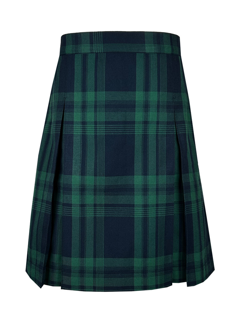 Green and navy tartan skort