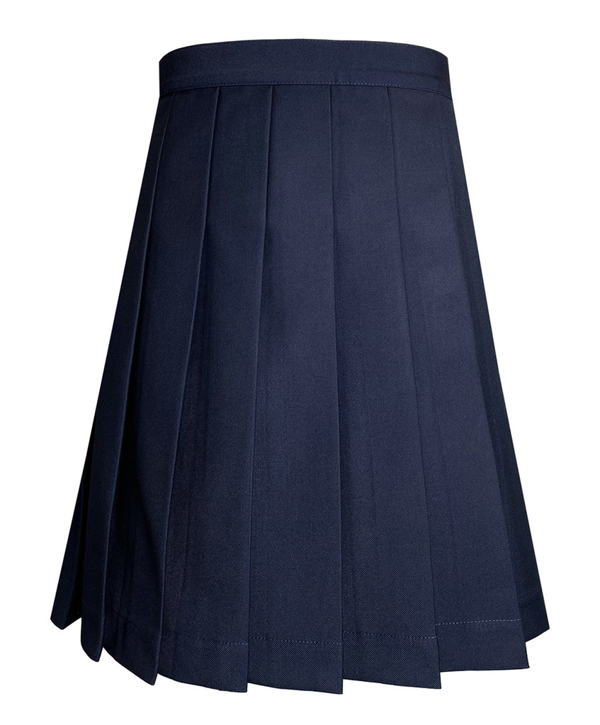 Navy pleated skirt