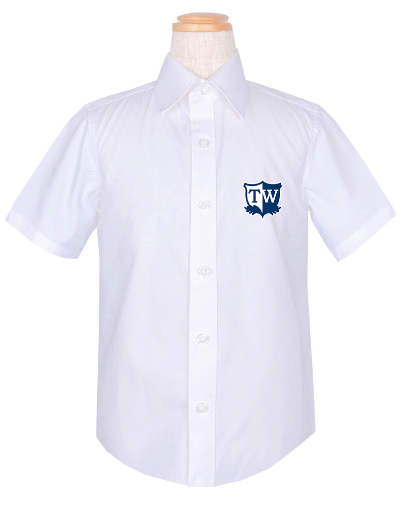 Tokyo West IS boys white short-sleeved shirt