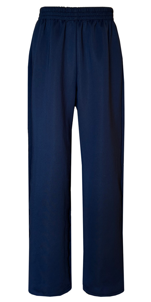 Navy stretch track trousers