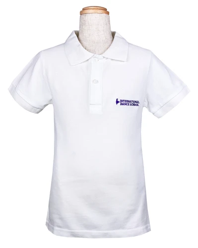 International Dance School white polo shirt