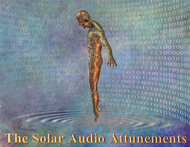 The Solar Audio Attunements alone present about half as much power as the Audio Video Combination.  However, on those times when you cannot look at a screen, the hemoglobin and melatonin in the cells of the body are able to take in the vital nutrition of sunlight via the sound of these attunements.  This is a major step forward in solar nutrition.  Hemoglobin and melatonin nourish many of the body’s metabolic functions and these sounds greatly enhance that process.  By themselves, they are capable of nurturing your spiritual growth process.

The package includes four attunements included in the flash drive: X Factor Attunement, B Factor Attunement, A Factor Attunement,  T Factor Attunement.