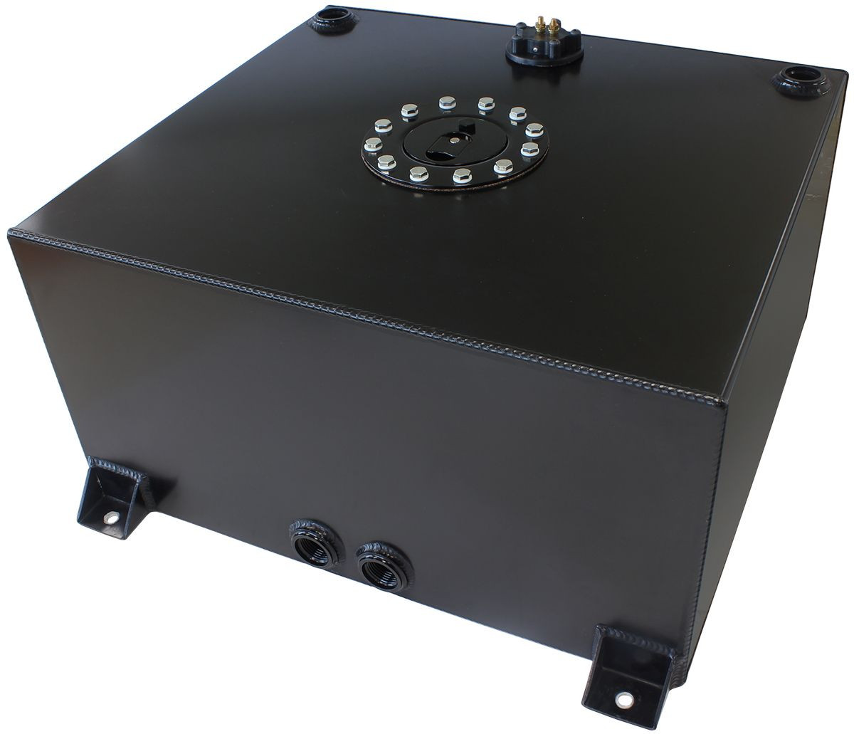 Aluminium 15 Gallon (57L) Fuel Cell with Flat Bottom & Fuel Sender (Black)