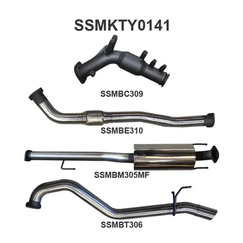 Manta Toyota Hilux 3" Inch Turbo Back | GUN126R 2.8l | Stainless Steel Exhaust System