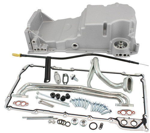 Aeroflow GM LS Cast Aluminium Standard Replacement Front Sump Oil Pan