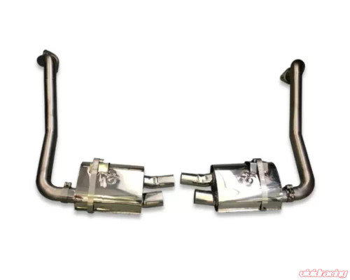 Tubi Style Stainless Steel Valveless Rear Mufflers Porsche 718 Boxster | Cayman 2017-2019