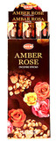 Hem Amber-Rose Incense 20 Stick Packs (6/Box)