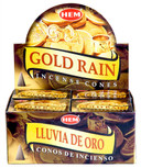Hem Gold Rain Cones 10 Cones Pack (12/Box)