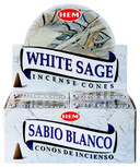 Hem Incense Hem White Sage Cones 10 Cones Pack 12/Box