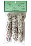 California White Sage Smudges 4"L Mini (Long Style) (Pack of 3) California White Sage Smudges 4"L Mini (Long Style) (Pack of 3)