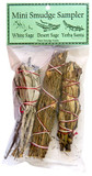 Mini Smudge Sampler 4"L (White Sage, Desert Sage, Yerba Santa) (Pack of 3)