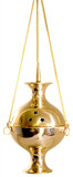 Brass Hanging Censer Burner 8"H
