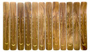 Wooden Ash Catcher Brass Inlay Moon 10"L (Set of 12)
