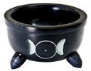 Style elytS Black Soapstone Triple Moon Charcoal Burners 4D, 2.25H