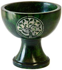 Style elytS Green Soapstone Tree of Life Charcoal Burner 4D, 4H