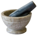 Style elytS Marble Mortar and Pestle 4 D, 2 1/2 H