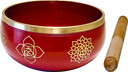7 Chakra Brass Tibetan Singing Bowl - Red 6"D