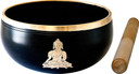 Buddha Brass Tibetan Singing Bowl - Black 6"D