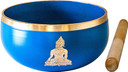 Buddha Brass Tibetan Singing Bowl - Blue 6"D