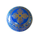 Om Brass Tibetan Singing Bowl - Blue 4"D