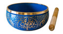 Brass Singing Bowl Blue Tree of Life 5"D