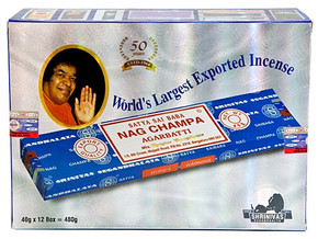 Sai Baba Nag Champa Incense 40 Gram Packs (12/Box)