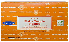 Satya Divine Temple Incense 15 Gram Packs (12/Box)