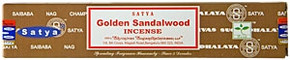 Satya Golden Sandalwood Incense 15 Gram Packs (12/Box)