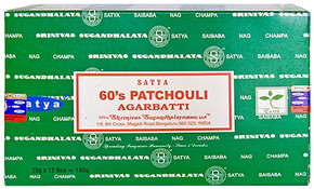 Satya 60's Patchouli Incense 15 Gram Packs (12/Box)
