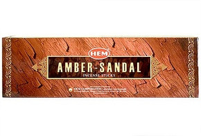 Hem Amber-Sandal Incense 8 Stick Packs (25/Box)