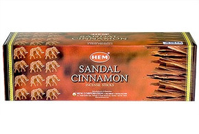 Hem Sandal-Cinnamon Incense 8 Stick Packs (25/Box)