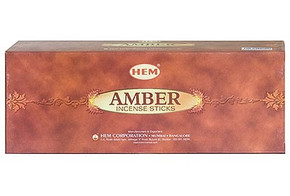 Hem Amber Incense 20 Stick Packs (6/Box)