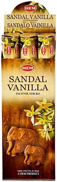 Hem Incense Hem Sandal-Vanilla Incense 20 Stick Packs 6/Box