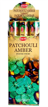 Hem Patchouli-Amber Incense 20 Stick Packs (6/Box)