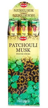 Hem Incense Hem Patchouli-Musk Incense 20 Stick Packs 6/Box
