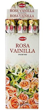 Hem Incense Hem Rose-Vanilla Incense 20 Stick Packs 6/Box