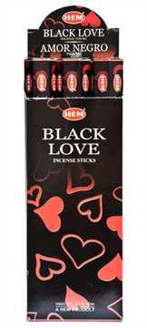 Hem Black Love Incense 20 Stick Packs (6/Box)