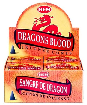 Hem Incense Hem Dragon Blood Cones 10 Cones Pack 12/Box