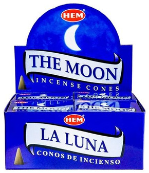 Hem Incense Hem Moon Cones 10 Cones Pack 12/Box