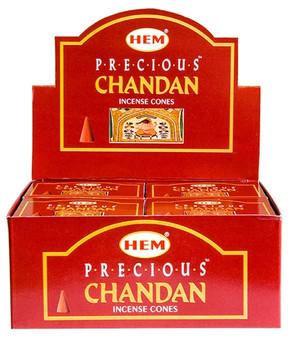 Hem Precious Chandan Cones 10 Cones Pack (12/Box) Hem Precious Chandan Cones 10 Cones Pack (12/Box)