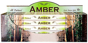 Tulasi Amber Incense 8 Stick Packs (25/Box)
