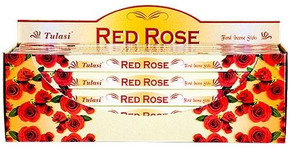 Tulasi Incense Tulasi Red Rose Incense 8 Stick Packs 25/Box