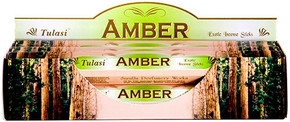 Tulasi Amber Incense 20 Stick Packs (6/Box)