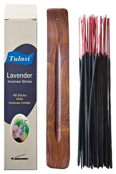 Tulasi Incense Tulasi Lavender Incense 40 Stick Packs With Burner 12/Box
