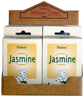 Tulasi Incense Tulasi Jasmine Cones 15 Cones/Pack 12/Box
