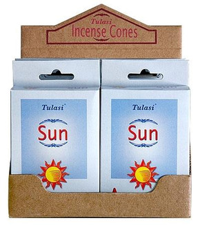 Tulasi Incense Tulasi Sun Cones 15 Cones/Pack 12/Box