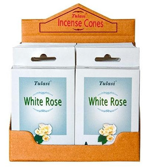 Tulasi Incense Tulasi White Rose Cones 15 Cones/Pack 12/Box
