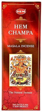 Hem Incense Hem Champa Masala Incense 15 Stick Packs 6/Box