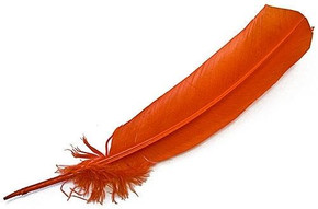 Style elytS Turkey Dyed Hot Orange Feather 11-13L